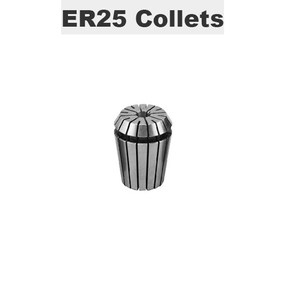 ER25 Collets, 1.0mm to 16.0mm