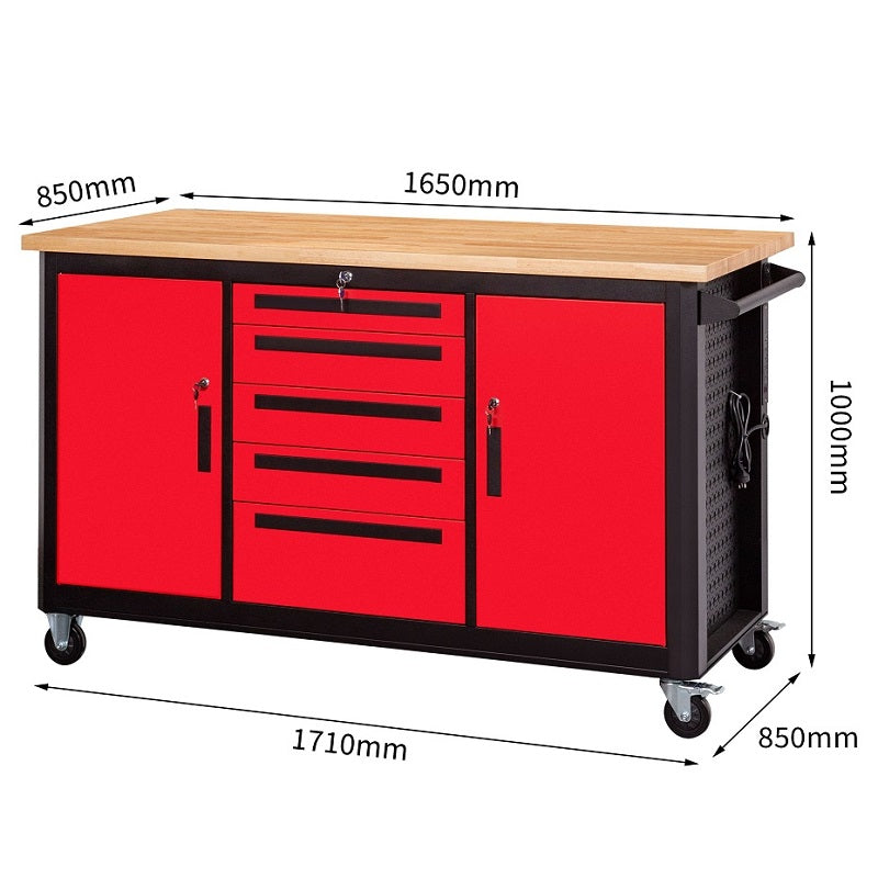 SIEG CC10 Mobile Work Bench - Wood Top