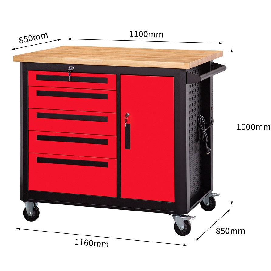 SIEG CX10 Mobile Work Bench - Wood Top