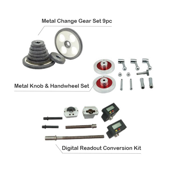 SIEG C2/C3/SC3 Upgrade Pack (Metal Change Gears, Metal Knob& Handwheel Set, DRO)